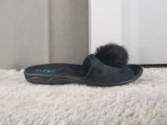 Klapki damskie ADANEX 29271 Pompon