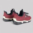 Bordowe Sneakersy Damskie Rieker 45973-36 | Półbuty Antistress