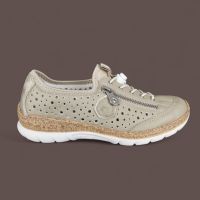 Półbuty Rieker N42P6-62 Beżowe | Wkładka Memory