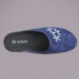 Kapcie damskie Inblu CU00002D Granatowe – Welur, Haft Kwiatowy, Anatomico