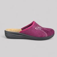 Pantofle Inblu CF000048 Śliwkowe Haft Cyrkonie | Wygodne Kapcie Soft Anatomico