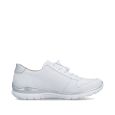 Półbuty damskie Rieker L32F3-80 Białe – Skóra Naturalna, Antistress
