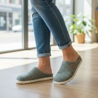 Inblu Kapcie Damskie CS000047 Wygodne ze Skórzaną Wkładką na Koturnie