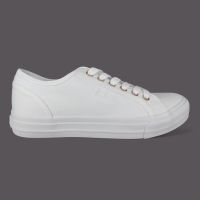Trampki damskie Lee Cooper LCW-26-02-4078L Białe – Tekstyl, Złote Detale