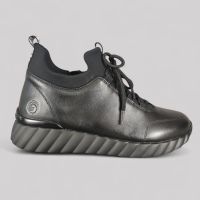 Sneakersy REMONTE D5977-01 Czarne Skórzane Półbuty Damskie