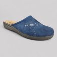 Pantofle Damskie Inblu CF000048 Granatowe Haft Cyrkonie
