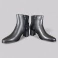 Czarne Skórzane Botki Marco Tozzi 2-25339-45 | Eleganckie Botki na Słupku