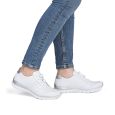 Półbuty damskie Rieker L32F3-80 Białe – Skóra Naturalna, Antistress