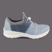 Półbuty Rieker L3254-10 Niebieskie | Wkładka MemoSoft