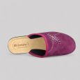 Pantofle Inblu CF000048 Śliwkowe Haft Cyrkonie | Wygodne Kapcie Soft Anatomico