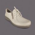 Półbuty damskie Helios 464K Ecru - Skóra Naturalna, Zamek, SilverPrtotect