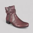 Skórzane botki damskie RIEKER 78656-35 czerwone