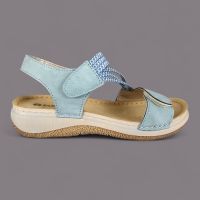 Sandały damskie Inblu LL000008 Błękitne – Elastyczne Plecionki, Dwa Rzepy, Vera Pelle