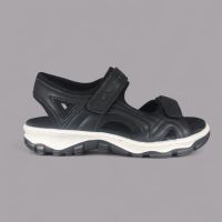 Sandały Damskie Rieker 68866-00 Czarne | Na Rzepy