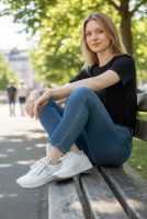 Półbuty Rieker N6508-80 Białe Skóra | Szyta Podeszwa