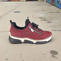 Bordowe Sneakersy Damskie Rieker 45973-36 | Półbuty Antistress