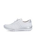 Półbuty damskie Rieker L32F3-80 Białe – Skóra Naturalna, Antistress